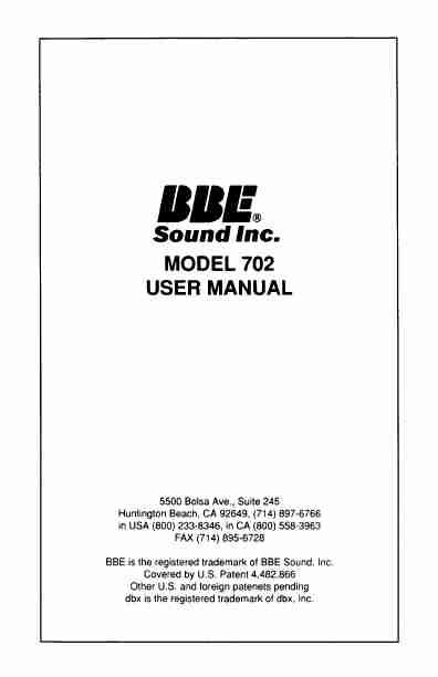 BBE Stereo Amplifier BBE 702-page_pdf